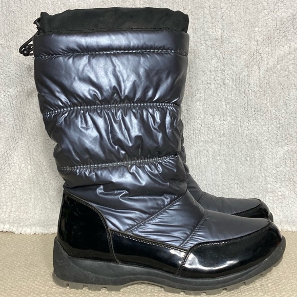 Cougar Minty Women's Black/Gun Metal Pull On Warm Winter Snow Boots Size US 7 M - Picture 1 of 12